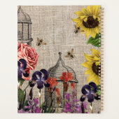 Monogram Vintage Bijenkorf Bloem Bijenteelt Planner (Achterkant)