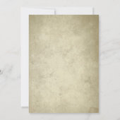 Monogram Vintage Papier | Bruiloftsfeest na de bru Kaart (Achterkant)