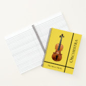 Monogram Violin Orchestra Geel Notitieboek (Binnen)
