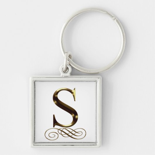 Monogram VIP Gold"S" Sleutelhanger (Voorkant)