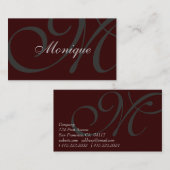 Monogram Visitekaartje (Voorkant / Achterkant)