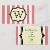 Monogram Visitekaartje -  Circus geïnspireerd (Voorkant / Achterkant)