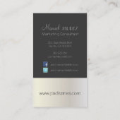 Monogram Visitekaartje en retro kleuren (Achterkant)