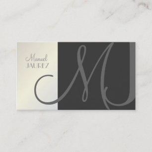 Monogram Visitekaartje en retro kleuren