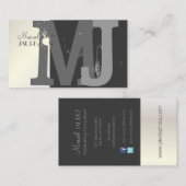 Monogram Visitekaartje en retrokleuren (Voorkant / Achterkant)