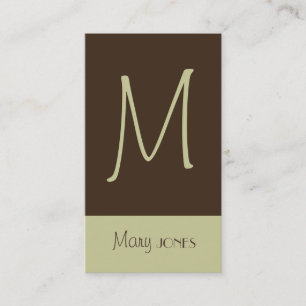 Monogram Visitekaartje en retrokleuren