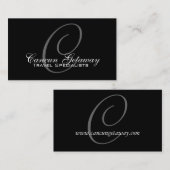 Monogram Visitekaartje reisagent (Voorkant / Achterkant)