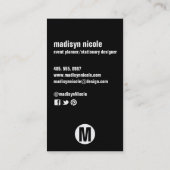 MONOGRAM-VISITEKAARTJE VISITEKAARTJE (Achterkant)