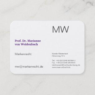 Monogram visitekaartjes