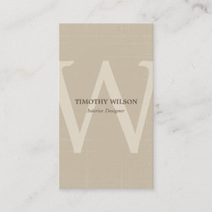 monogram Visitekaartjes - Khaki