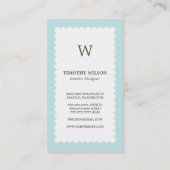 monogram Visitekaartjes - Licht blauw (Achterkant)