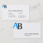 Monogram Visitenkarten Visitekaartje (Voorkant / Achterkant)