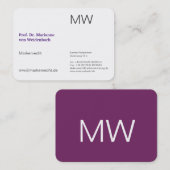 Monogram Visitenkarten Visitekaartje (Voorkant / Achterkant)
