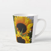 Monogram Vivid Sunflower Foto print 12oz Latte Mok (Rechts)