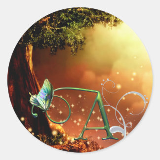 Monogram Vlinder Sticker Fantasy A