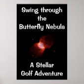 Monogram vlindernevel - Roze Sinaasappel | Poster (Voorkant)