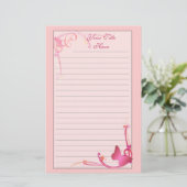 Monogram vlinderstationery briefpapier (Staand voorkant)