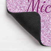 Monogram Voeg Jouw naam roze spaarpjes toe Muismat (Hoek)