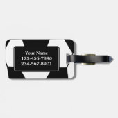 Monogram Voetbal Bagagelabel (Achterkant horizontaal)