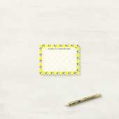 Monogram Voetbal Ballen Geel Post-it® Notes (Op bureau)