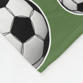 Monogram Voetbal - Boom boven Fleece Deken (Hoek)