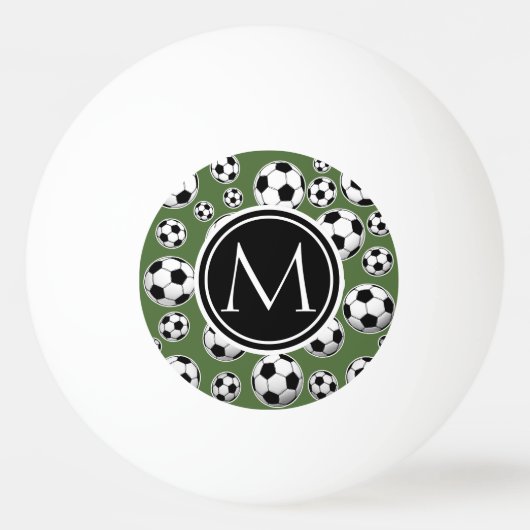 Monogram Voetbal - Boom boven Pingpongballen (Voorkant)