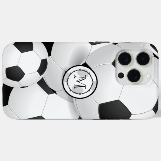 Monogram Voetbal Case-Mate iPhone Case (Achterkant (horizontaal))