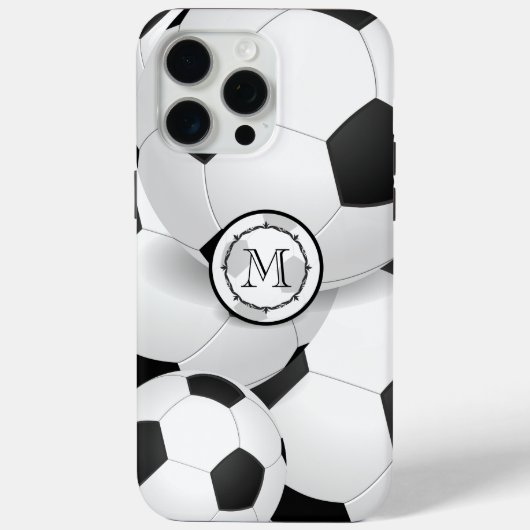 Monogram Voetbal iPhone Case (Achterkant)