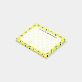 Monogram Voetbal Voetbal Ballen Geel Post-it® Notes (Schuin)