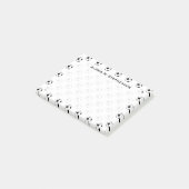 Monogram Voetbal Voetbal Ballen op Wit Post-it® Notes (Schuin)