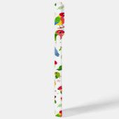 Monogram  vogelpatroon, kleurrijke parkiet Case-Mate iPhone case (Achterkant / Rechts)