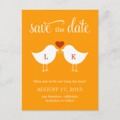 Monogram Vogels Bewaar de datum Kaart (Voorkant)