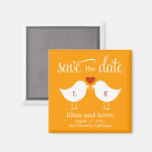 Monogram Vogels Save The Date Magnet Magneet (Voorkant / Achterkant)