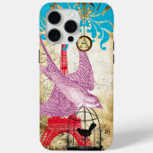 Monogram vogelvuiltoren Damask iPhone 5 Case-Mate iPhone Case (Achterkant)