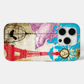 Monogram  vogelvuiltoren Damask iPhone Case-Mate iPhone Case (Achterkant (horizontaal))