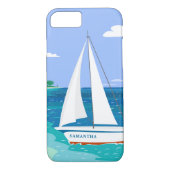 Monogram Voilier Côtier Tropical iPhone 7 Coque (Dos)