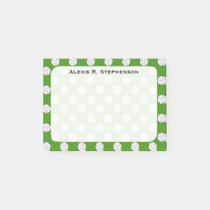 Monogram Volleybalballen op appelgroen Post-it® Notes