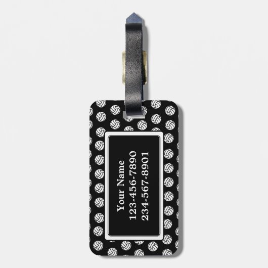 Monogram Volleyball Bagagelabel (Achterkant verticaal)