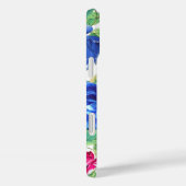 monogram voor Bright Roze en Blauwe Floral Case-Mate iPhone Case (Achterkant / Rechts)