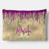 Monogram voor Chic Gold en hot-roze druppels Etui (Voorkant)