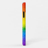 Monogram voor Chic Rainbow Glitter Stripes Case-Mate iPhone Case (Achterkant/rechts)