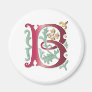 Monogram voor de Fleur-de-lis B Magneet