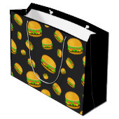 Monogram voor de rotte en leuke yummy-hamburger groot cadeauzakje (Achterkant Gekanteld)