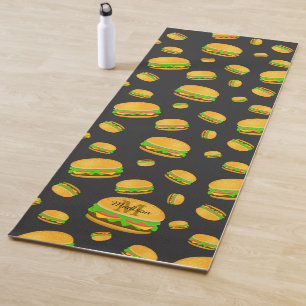 Monogram voor de rotte en leuke yummy-hamburger yogamat