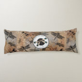 monogram voor dragonfly-onderdruk lichaamskussen (Achterkant)