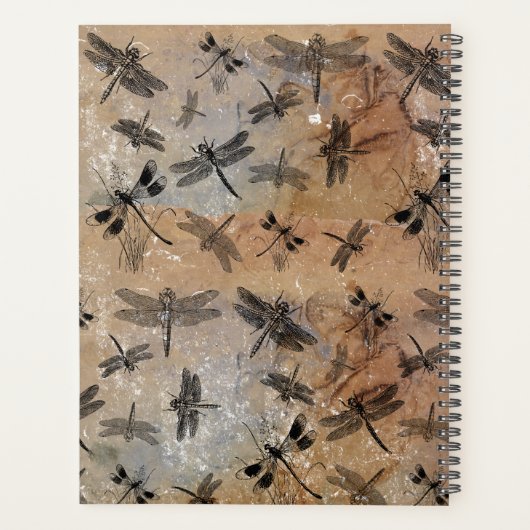 monogram voor dragonfly-onderdruk planner (Achterkant)