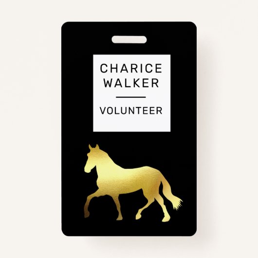 monogram voor equestrian event folie badge (Voorkant)