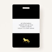 monogram voor equestrian event folie badge (Achterkant)