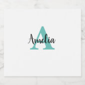 Monogram voor gepersonaliseerde naam bier etiket (Enkel label)