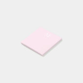 Monogram voor gepersonaliseerde naam post-it® notes (Schuin)